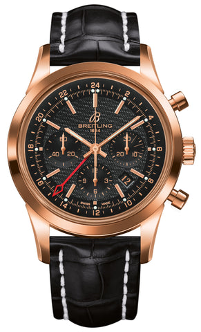Breitling Watch Transocean Chronograph GMT Red Gold Limited Edition RB045112/BC68 CROC STRP