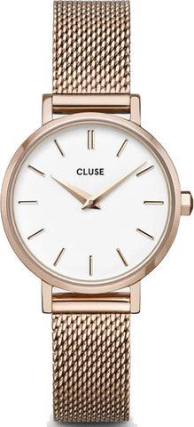 Cluse Watch Boho Chic Petite Mesh White Rose Gold CW0101211003