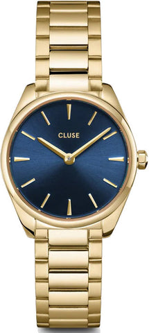 Cluse Watch Feroce Mini Blue Gold CW11704
