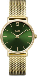 Cluse Watch Minuit Mesh Green Gold CW10206