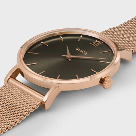 Cluse Minuit Mesh Grey Rose Gold