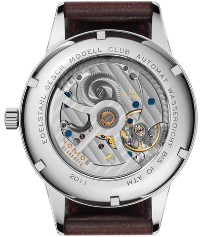 Nomos Glashutte Watch Club Automatic Datum Dunkel Sapphire Crystal