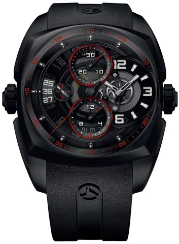 Cyrus Watch Klepcys Skeleton Chronograph Dark And Red Black DLC Steel Limited Edition 539.504.DDR.A