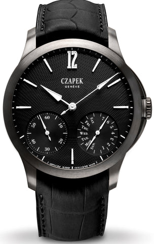 Czapek Watch Quai des Bergues Titanium Guilloche Ricochet Titanium Black Prince Limited Edition