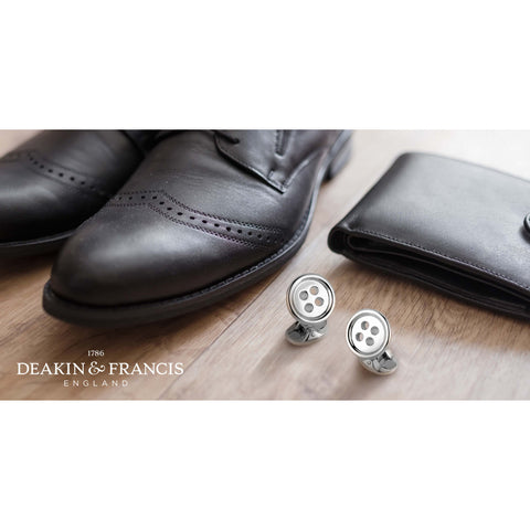 Deakin & Francis Cufflinks Sterling Silver Button C1194X0016