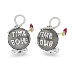 Deakin & Francis Cufflinks Sterling Silver Time Bomb, C50003.