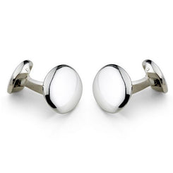 Deakin & Francis Cufflinks Silver Sprung Oval C1690X0001