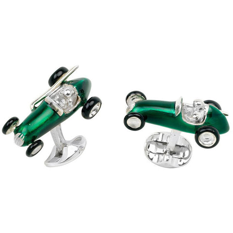 Deakin & Francis Cufflinks Green Racing Car C1588S13