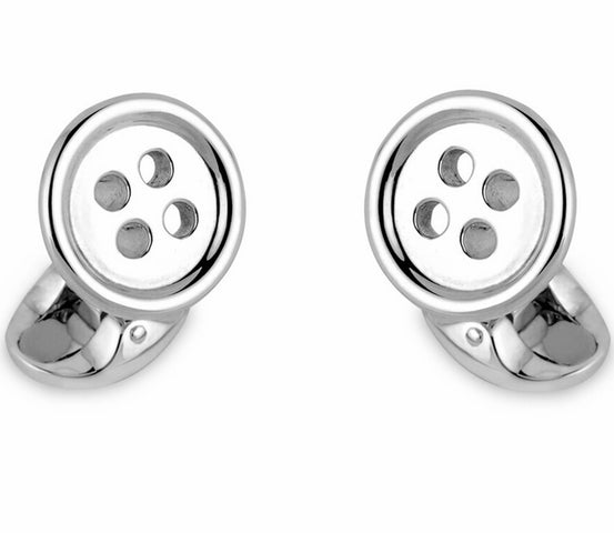 Deakin & Francis Cufflinks Sterling Silver Button C1194X0016