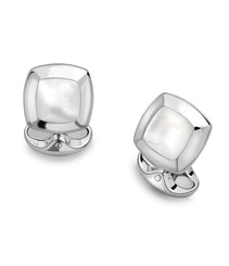 Deakin & Francis Cufflinks Sterling Silver Cushion White Mother of Pearl Inlay C0147X0003