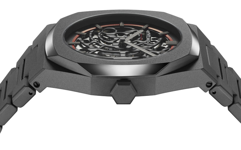 D1 Milano Watch Skeleton Sandblast Orange Bracelet D