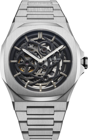 D1 Milano Watch Skeleton Silver D1-SKBJ10
