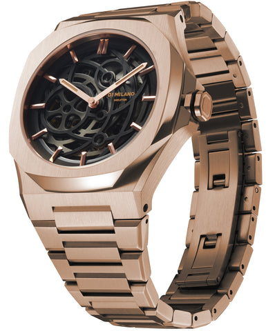 D1 Milano Skeleton Rose Gold Watch
