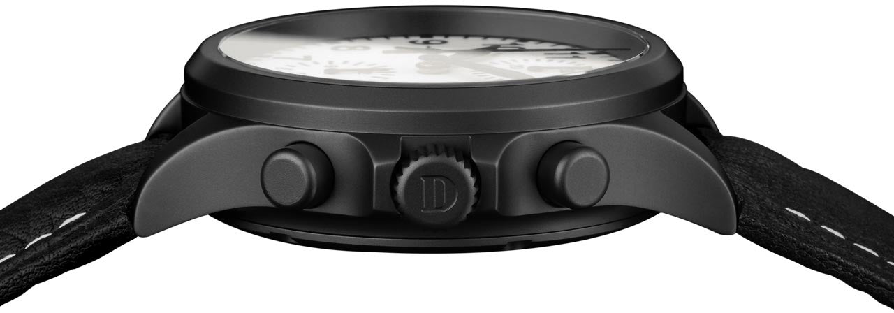 Damasko Watch DC 57 Si Black PVD Leather Pin