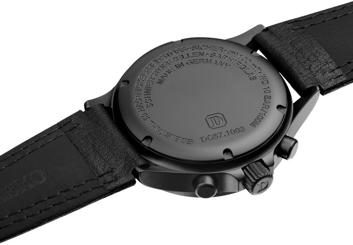 Damasko Watch DC 57 Si Black PVD Leather Pin