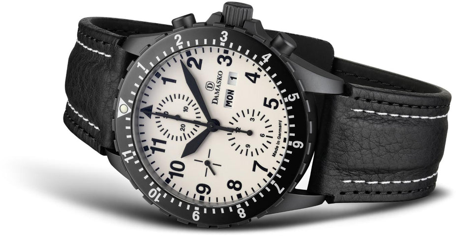 Damasko Watch DC 67 Black PVD Leather Pin
