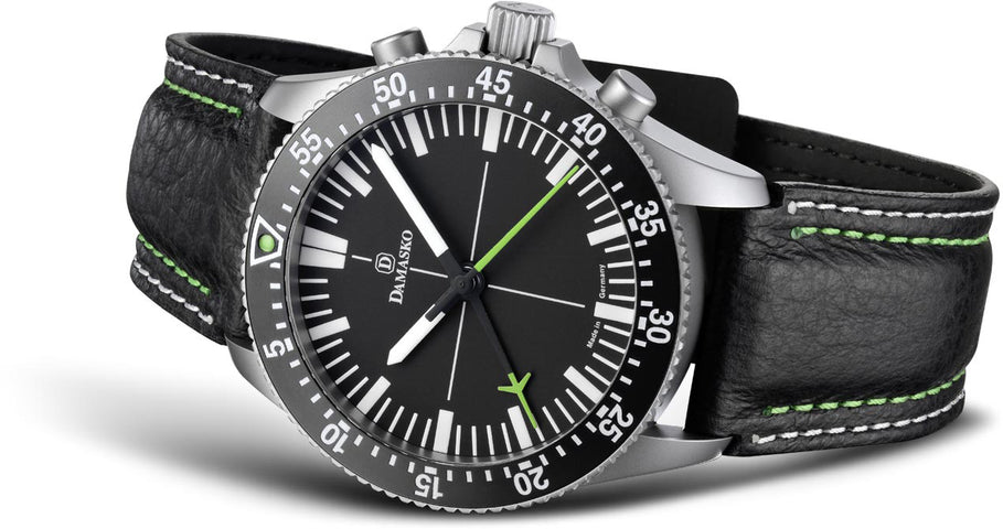 Damasko Watch DC80 Matt Green Leather Pin