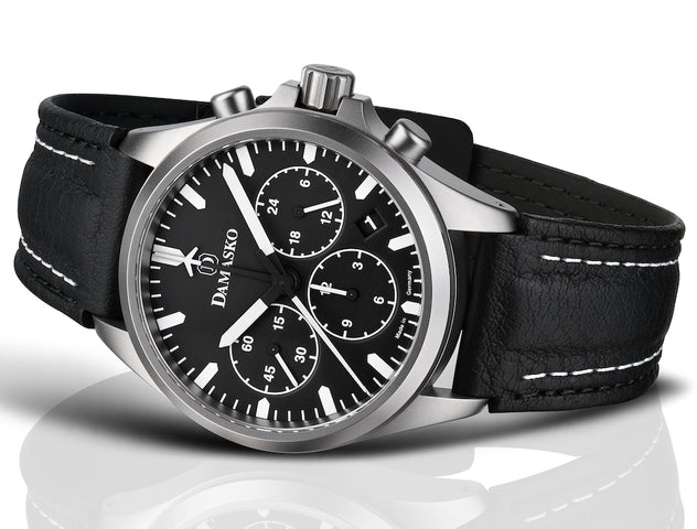 Damasko Watch DC76 Leather With Double Stitch Pin Buckle