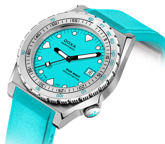 Doxa SUB 600T Aquamarine Rubber Watch