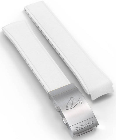Doxa Strap SUB 300 Rubber White With Folding Clasp