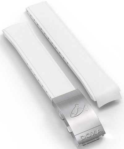 Doxa Strap SUB 1500T Rubber White With Folding Clasp