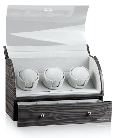 Designhuette Watch Winder Basel 3 LCD Dark Oak