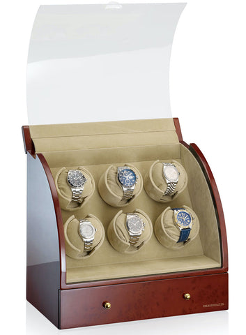 Designhuette Watch Winder Basel 6 Burlwood