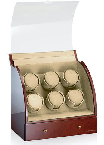 Designhuette Watch Winder Basel 6 Burlwood