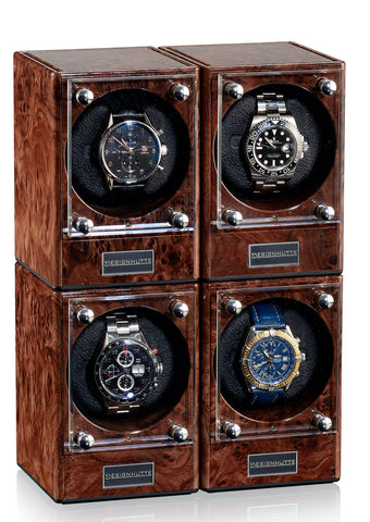 Designhuette Watch Winder Piccolo Starter Kit 4 Burlwood