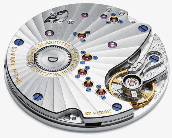 Nomos Glashutte Watch Lambda 39 Velvet Black Sapphire Crystal