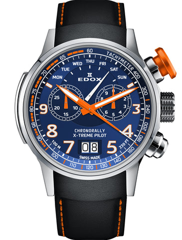 Edox Watch Chronorally Chronograph 38001 TINO BUO3