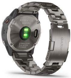 Garmin Watch Fenix 6X Pro Solar Titanium With Titanium Band D