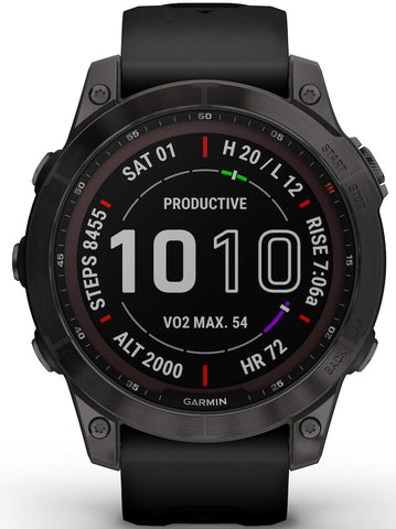 Garmin Watch Fenix 7 Sapphire Solar Carbon Gray DLC Titanium