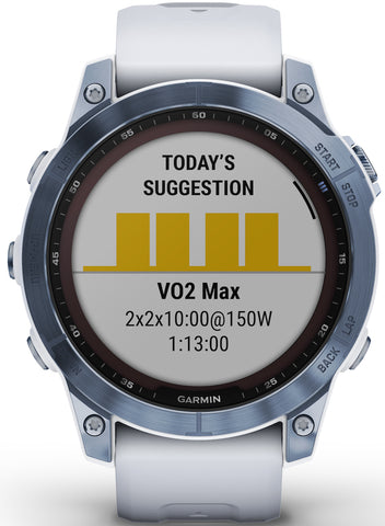 Garmin Watch Fenix 7 Sapphire Solar Mineral Blue Titanium D