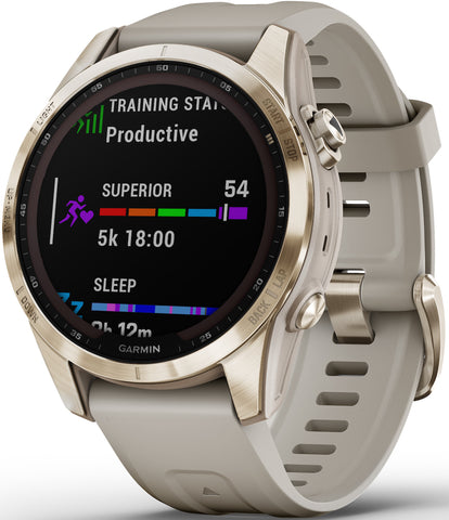 Garmin Watch Fenix 7S Sapphire Cream Gold 010-02539-21