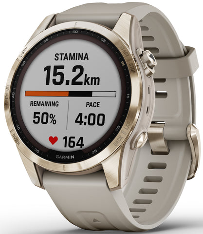 Garmin Fenix 7S Sapphire Solar Cream Gold D