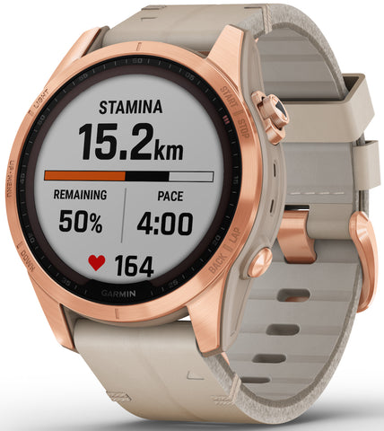 Garmin Watch Fenix 7S Sapphire Solar Rose Gold Titanium 010-02539-35
