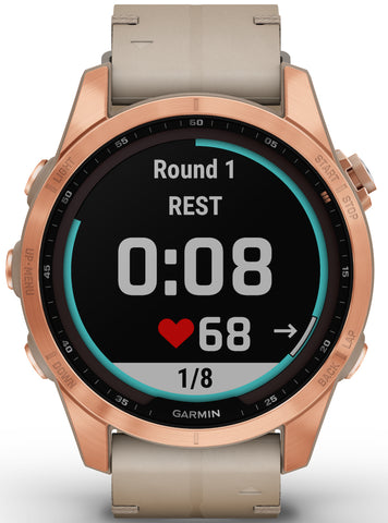 Garmin Watch Fenix 7S Sapphire Solar Rose Gold Titanium