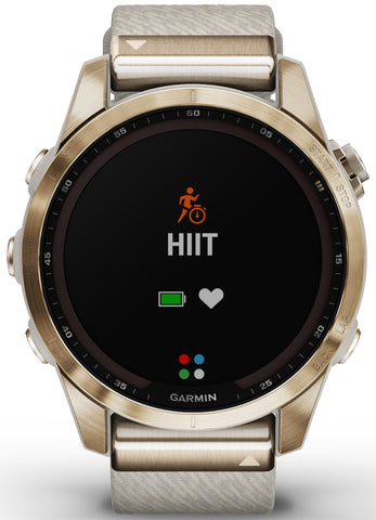 Garmin Watch Fenix 7S Sapphire Solar Cream Gold Titanium