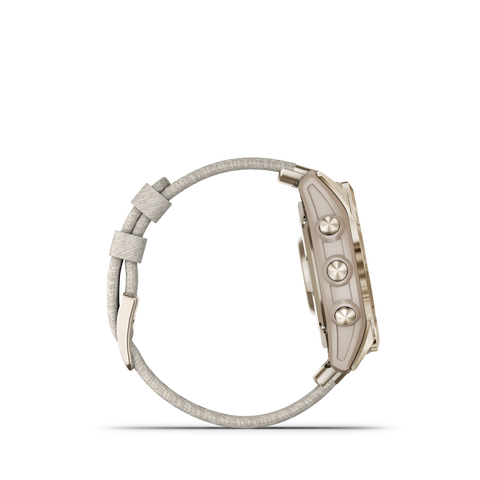 Garmin Watch Fenix 7S Sapphire Solar Cream Gold Titanium