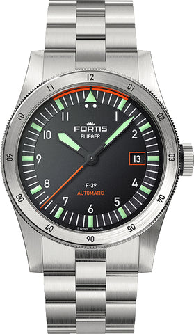 Fortis Watch Flieger F-39 Automatic On Block Bracelet F.422.0005
