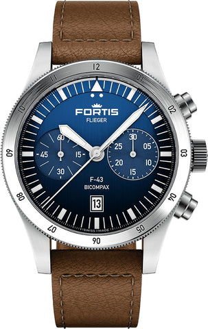 Fortis Watch Flieger F-43 Bicompax Liberty Blue F4240013