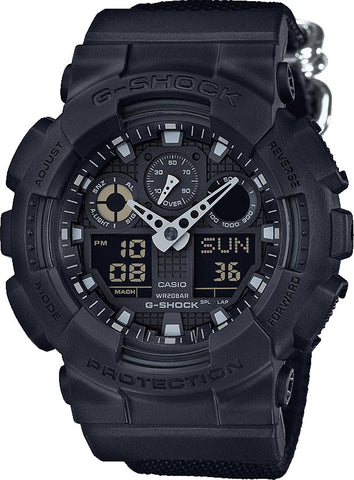 G-Shock Watch World Time Alarm Mens GA-100BBN-1AER
