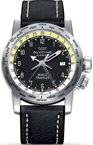 Glycine Watch Airman World Traveler 3939.19.LB9B