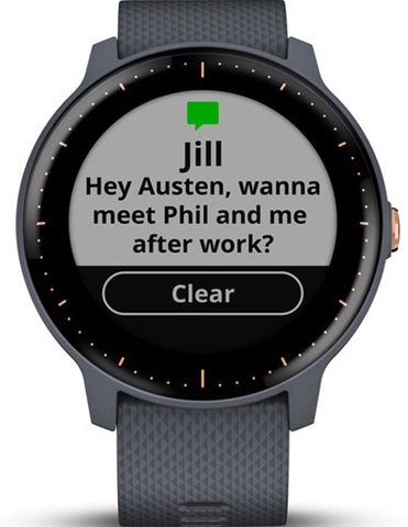 Garmin Watch Vivoactive 3 Music Granite Blue with Rose Gold