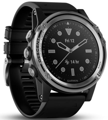 Garmin Watch Descent Mk1 Silver Sapphire Black Band