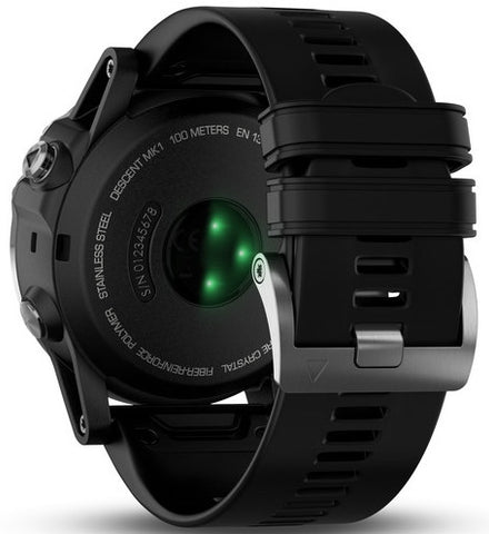 Garmin Watch Descent Mk1 Silver Sapphire Black Band