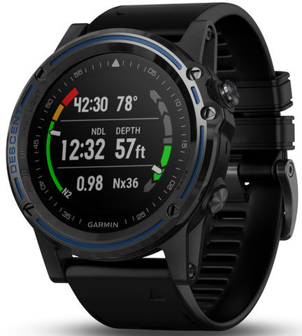 Garmin Watch Descent Mk1 Grey Sapphire Titanium Black Band 010-01760-12