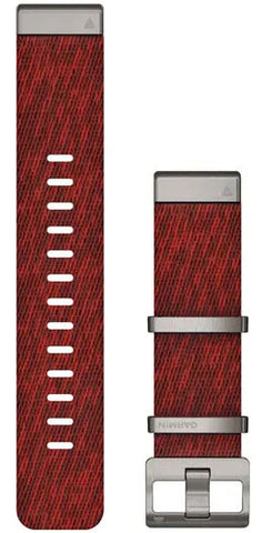 Garmin Watch Band QuickFit 22 Red Jacquard Weave