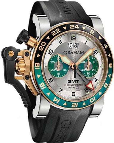 Graham Chronofighter Oversize GMT Steel and Gold 2OVGG.S06A